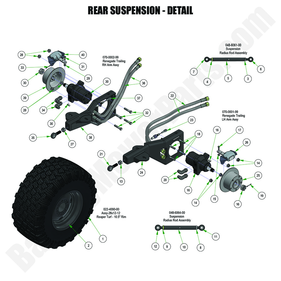 2024 Renegade - Gas - Rear Suspension Detail